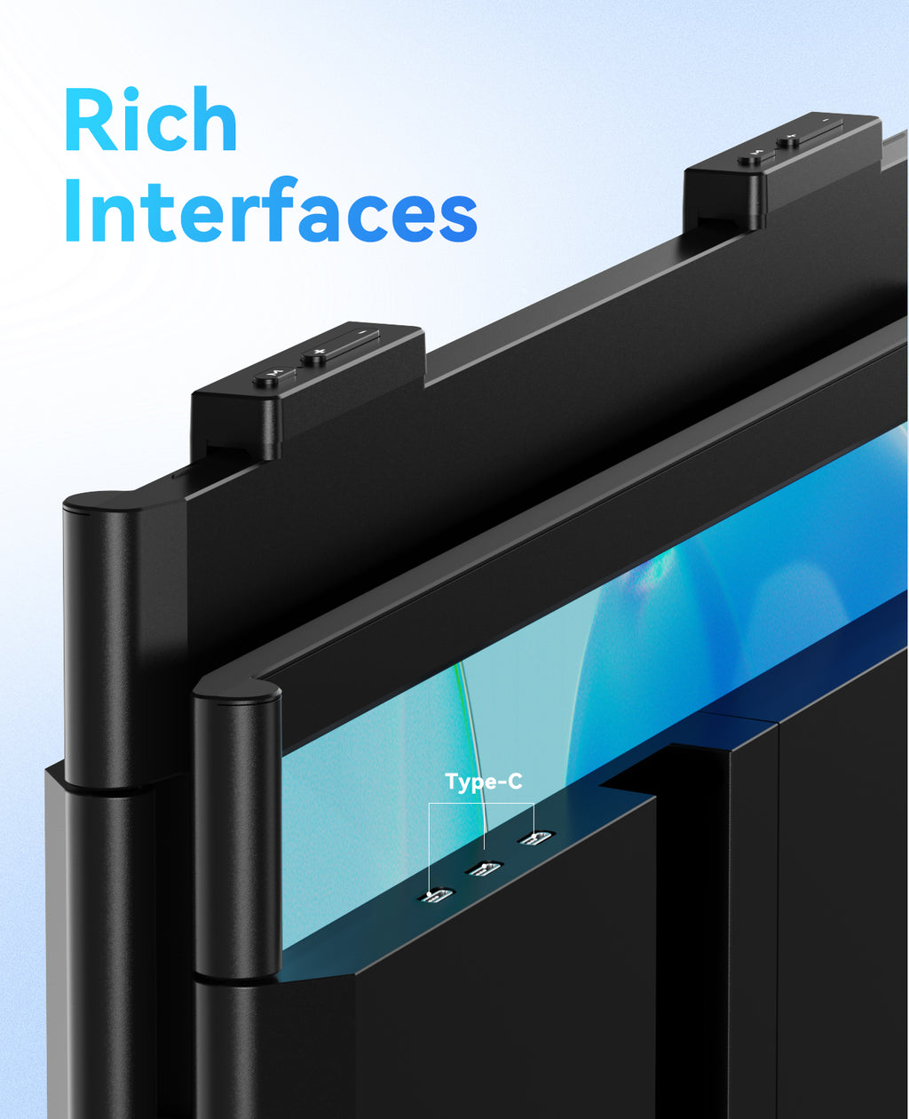 VFLOW 14" Inch Dual Screen Extender Portable Monitor ，Optimized for MacBook IPS Triple Monitor for 14-16" Laptops with USB-C Port ,for Windows/All Macbook air/Macbook pro/Switch/PS5